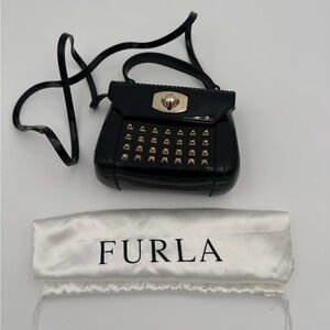 Black Furla mini crossbody